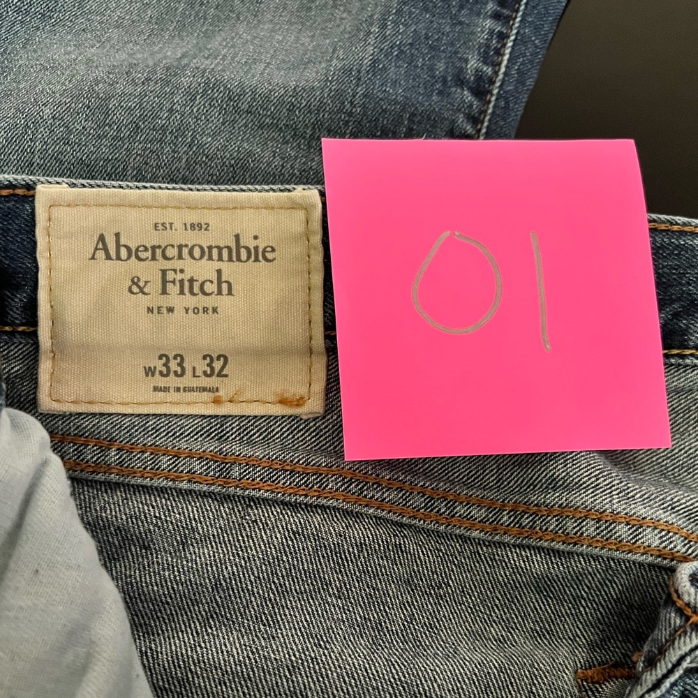 Abercrombie and Fitch 33x32 jeans.